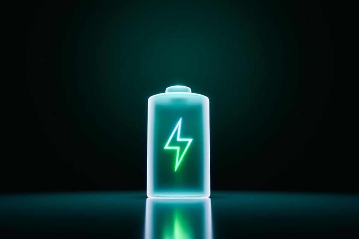 digital art of a battery with a lightning bolt in the middle