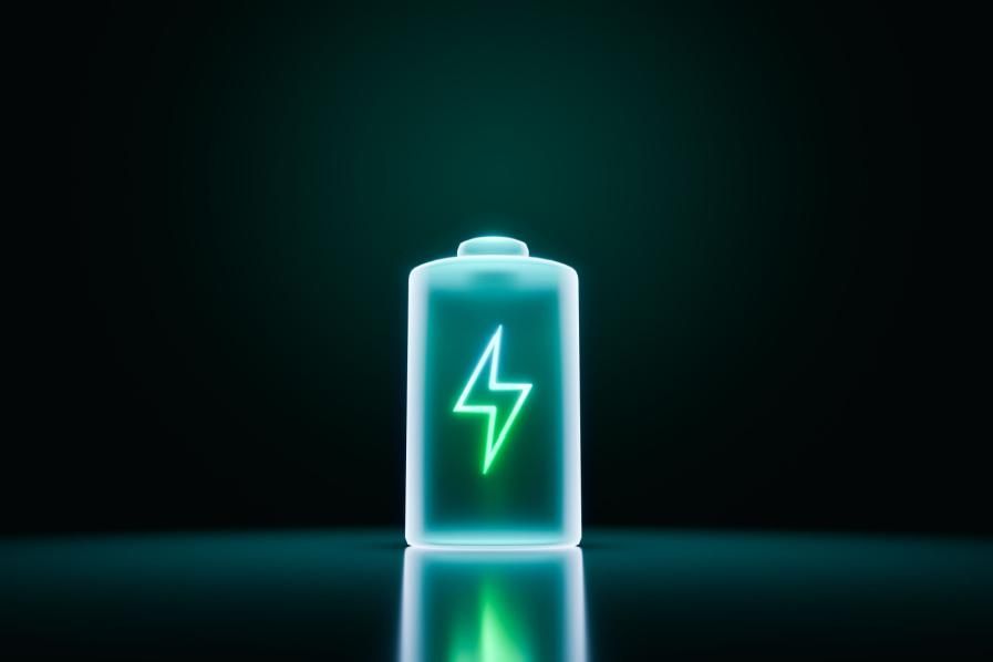 digital art of a battery with a lightning bolt in the middle