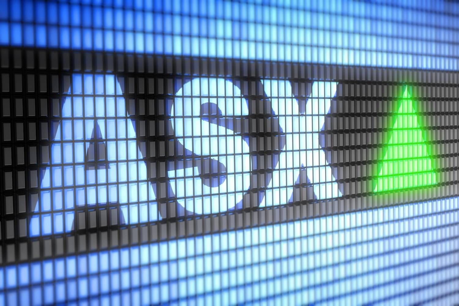 Digital display showing ASX with a green upward triangle indicator.