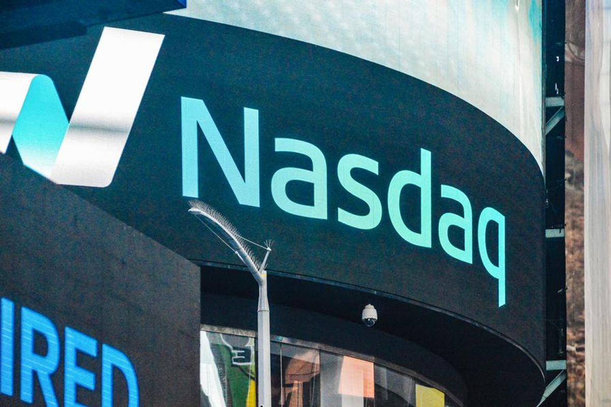 digital display with nasdaq logo