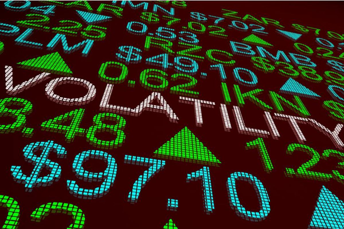digital graphic showing volatility