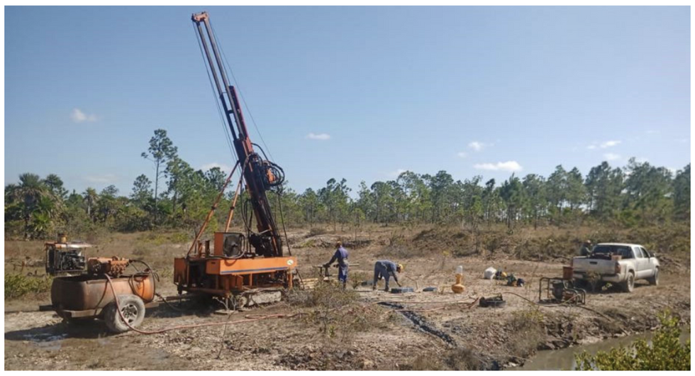 Drilling at Antilles Gold's El Pilar project