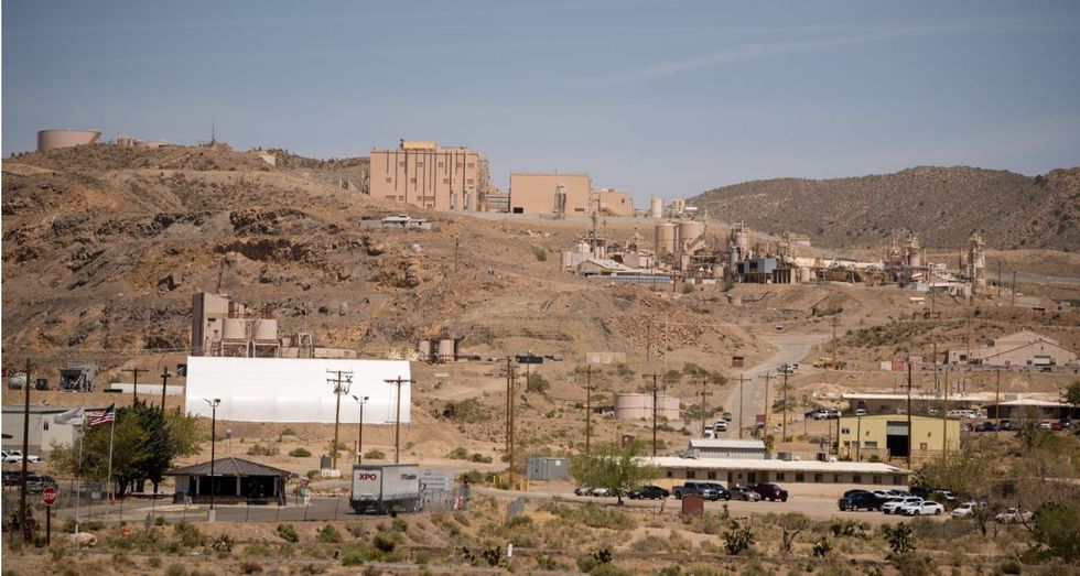 Facilities at MP Materials' Mountain Pass rare earths mine in the US.