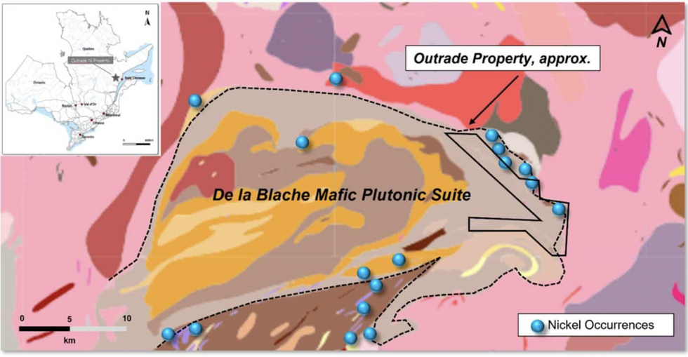 Falcon Gold Outarde property