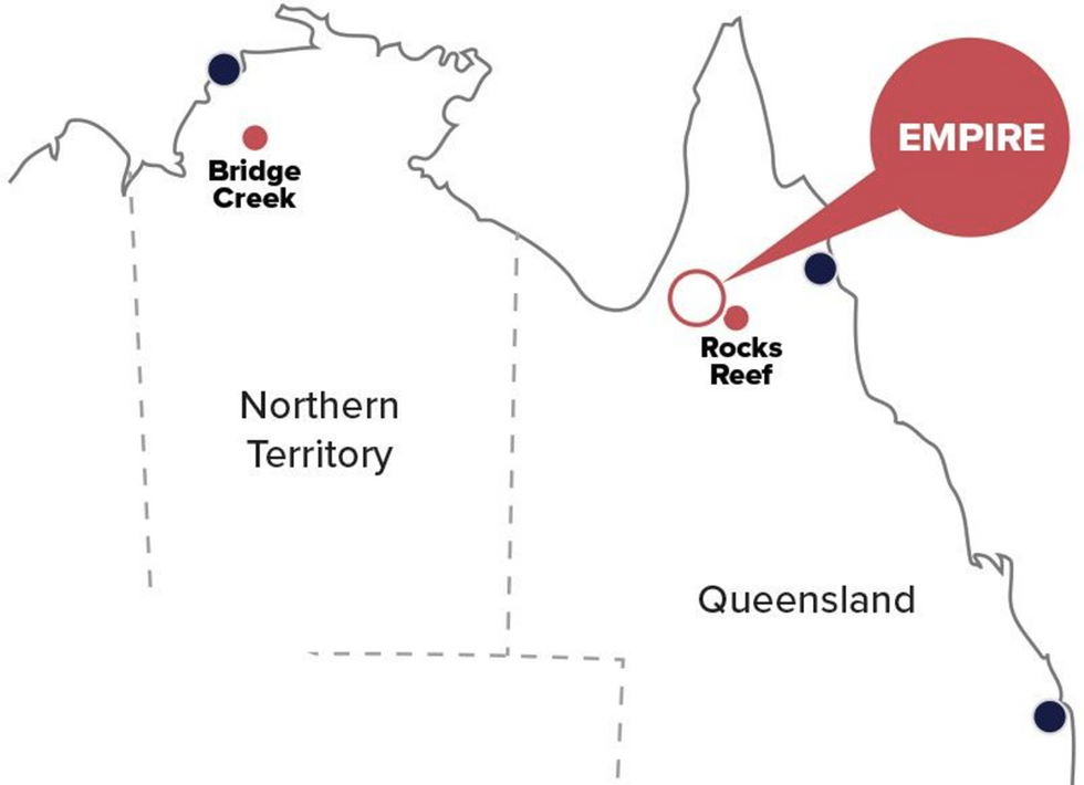 Far Northern Resources' Empire Project (Copper-Gold) map