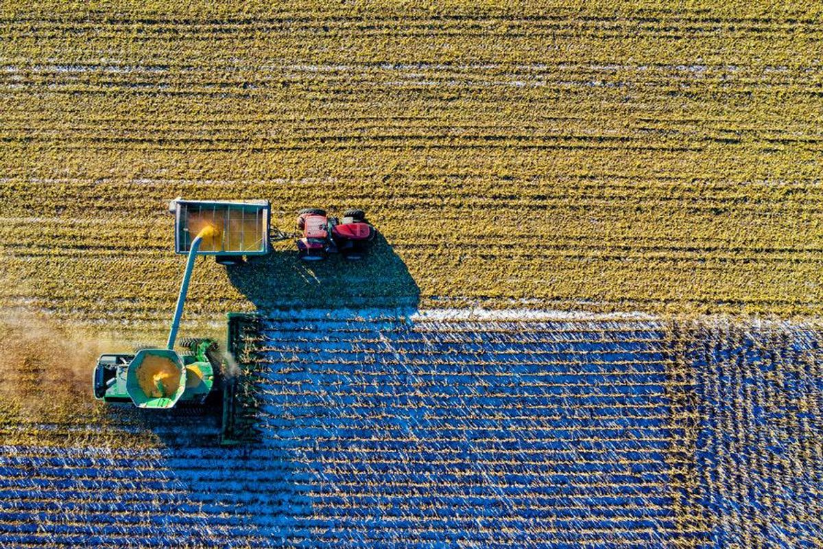 farm equipment in field