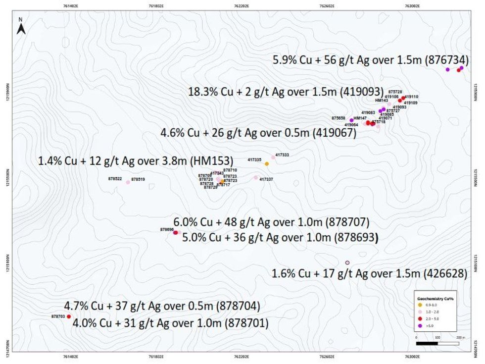 Figure 3. Channel sample locations for AM-7 (refer to Table 1).