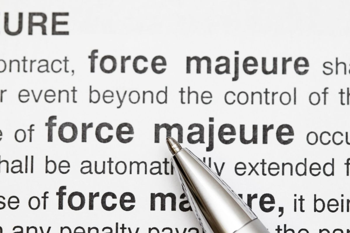 "Force majeure" definition.