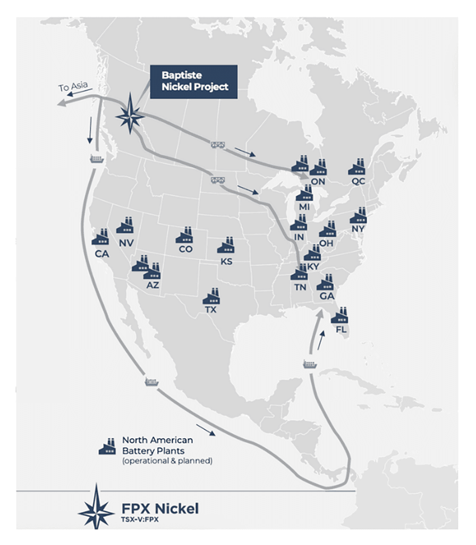 FPX Nickel project location