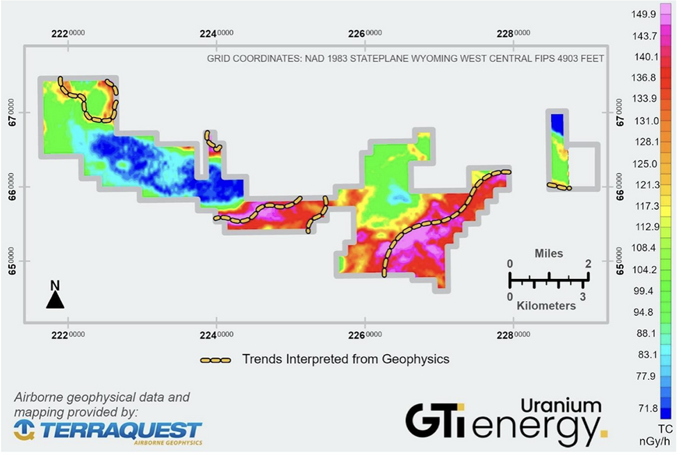 Geophysical Data of GTI Energy's Green Mountain project