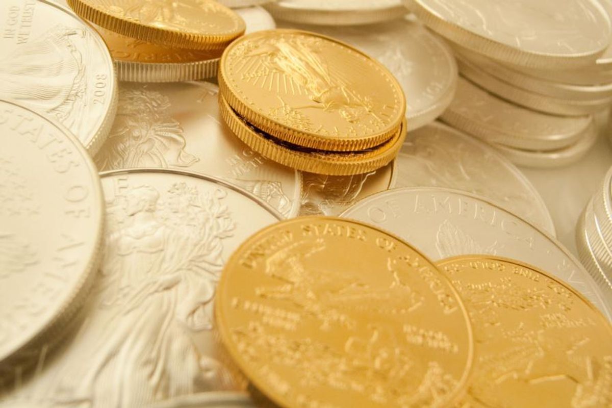 gold and silver coins
