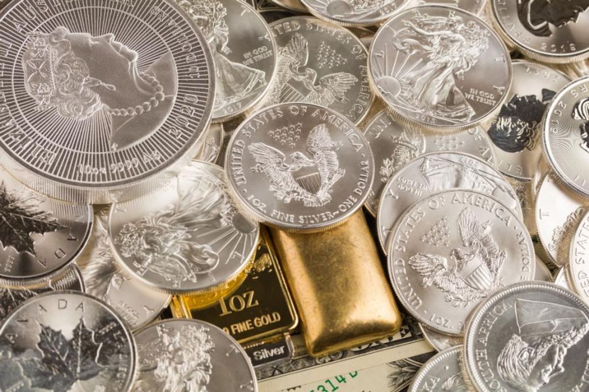 gold and silver coins