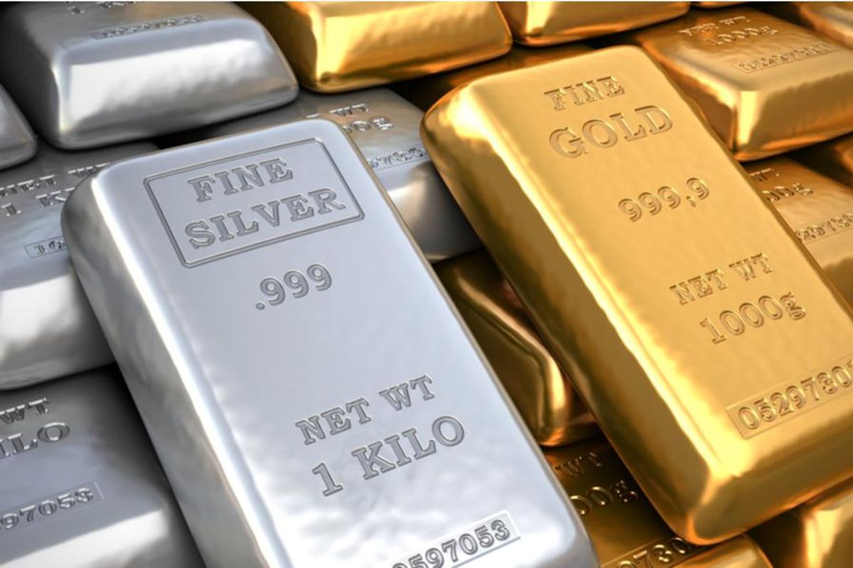 Gold and silver ingots