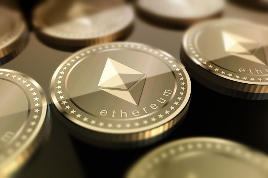 gold ethereum coins