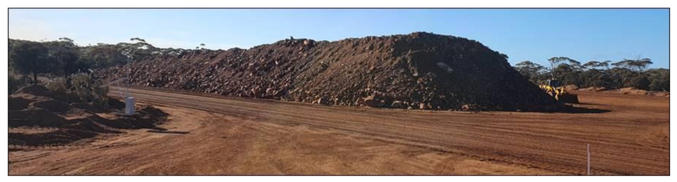 Gold ore on the ROM Pad at Jeffreys Find