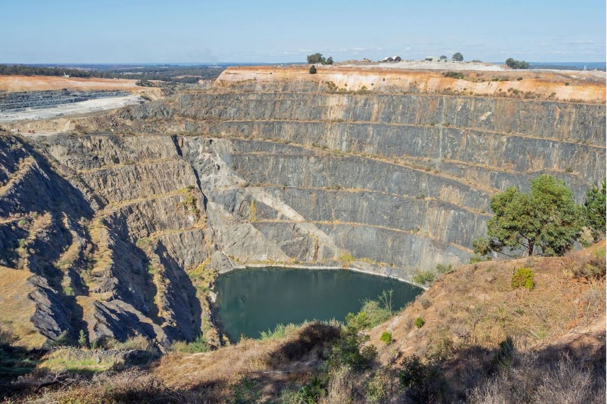 Greenbushes open-pit lithium mine in Western Australia.