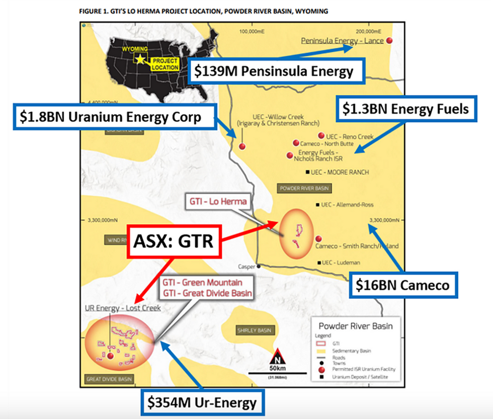 GTI Energy's project locations