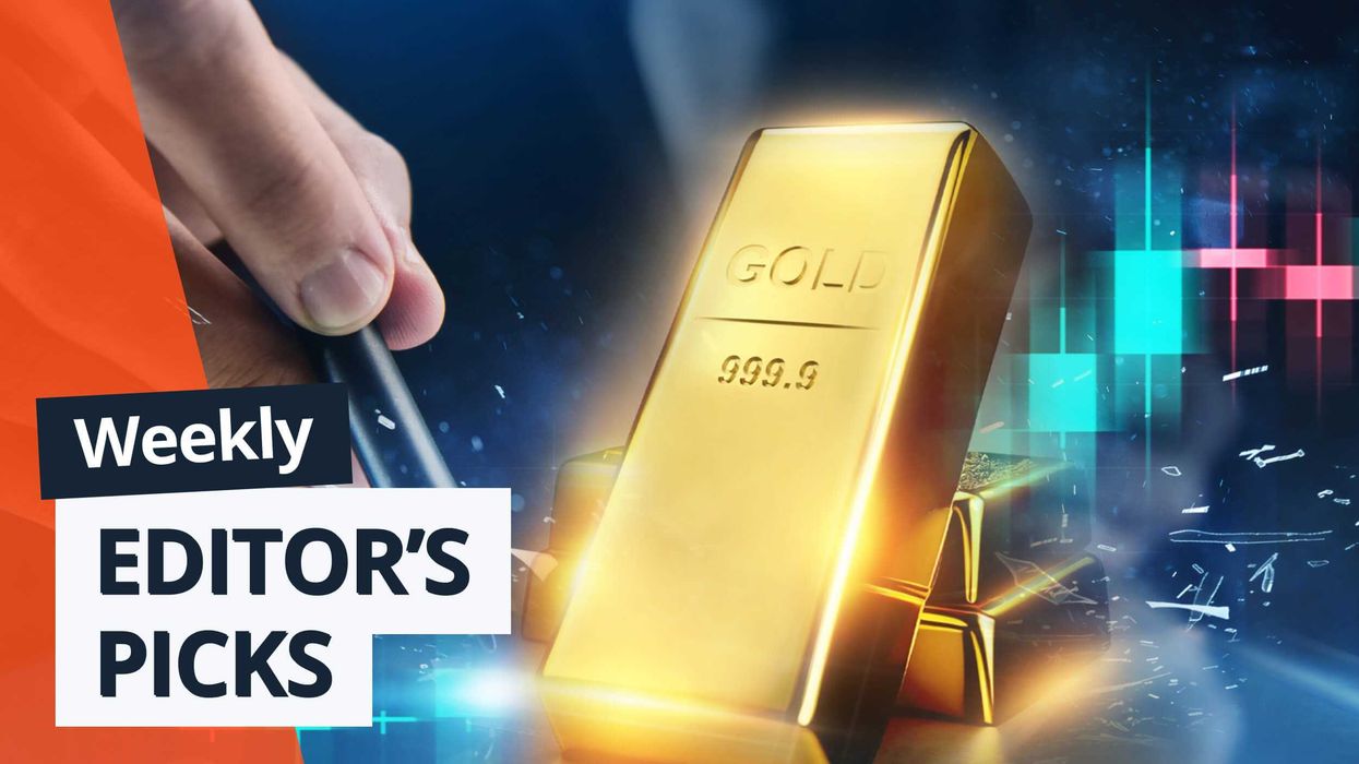 Hand holding stylus near a gold bar, labeled "Weekly Editor's Picks."