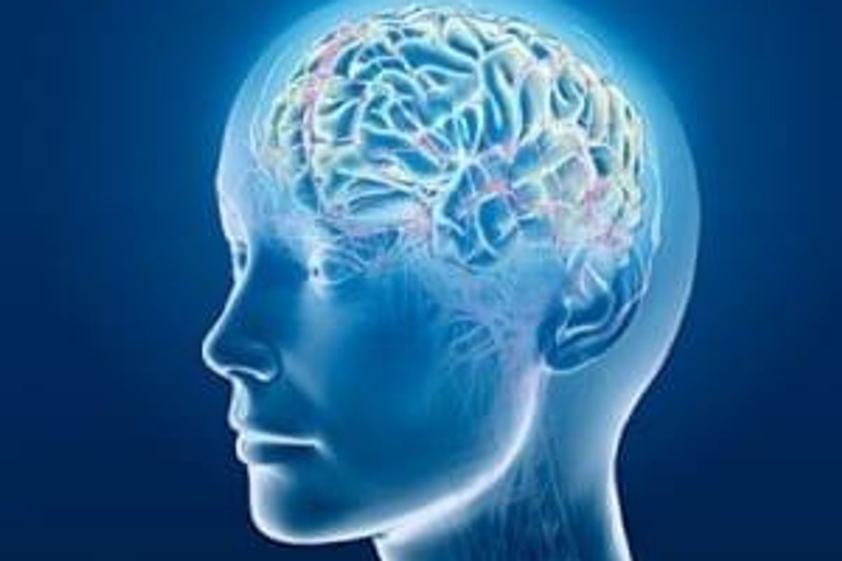 head with glowing brain