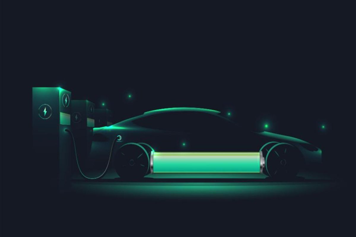 illustration of an electric vehicle charging