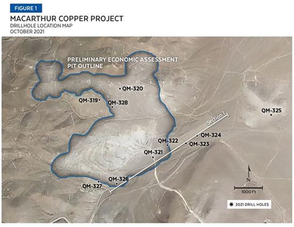 Quaterra Resources Announces Positive Assay Results at MacArthur Copper Project, Nevada and Potential for Resource Expansion