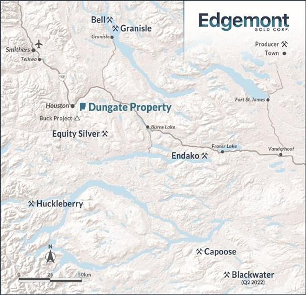 Edgemont Prepares to Commence Drilling at Dungate Copper-Gold Porphyry Project near Houston, B.C.