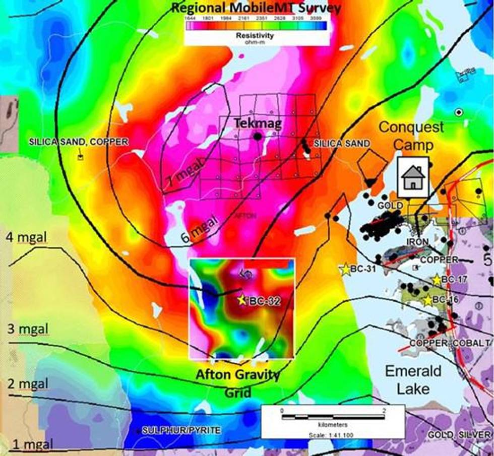 Conquest Resumes Drilling and Completes Mobile Airborne Magnetotelluric Survey