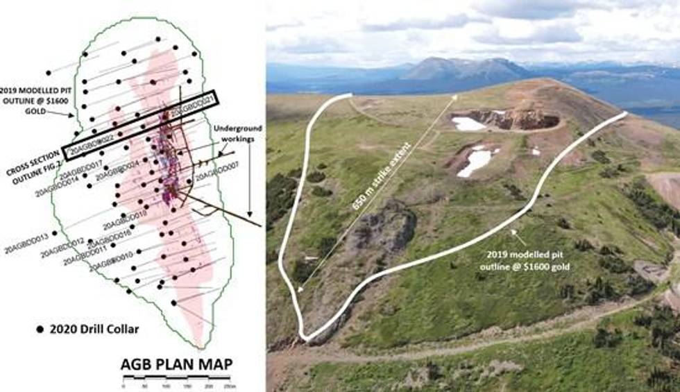 Benchmark Drills 69.45 Metres of 3.26 g/t Gold Equivalent from Surface at AGB Zone