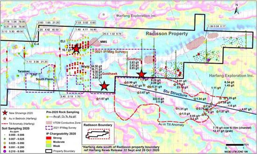 LaSalle Discovers High-Grade Gold Zones at Radisson - Grab Samples up to 64.5 g/t Gold
