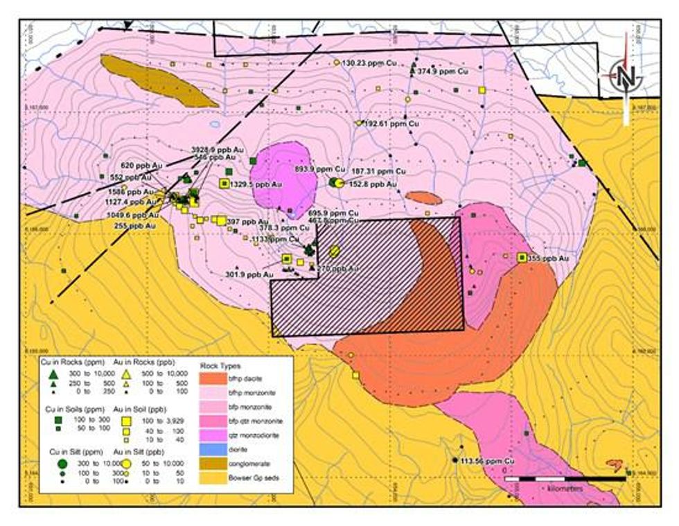 Commander Outlines Porphyry Copper-Gold targets on Burn Project, British Columbia