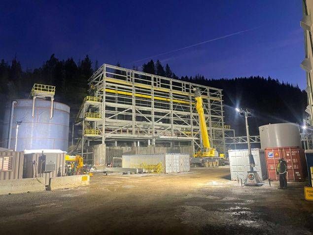 Tailings Filter Press Superstructure ready for installation of Metso's Filter Press