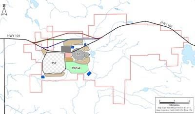 Figure 8: Conceptual PFS Infrastructure and Site Layout Source: Mayfair, 2025 (CNW Group/Mayfair Gold Corp.)