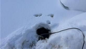 Figure 2.4 – Hydrology drilling, water well logging, snow clearing, and water flow monitoring at West Joe (L-R) (CNW Group/Power Metals Corp.)