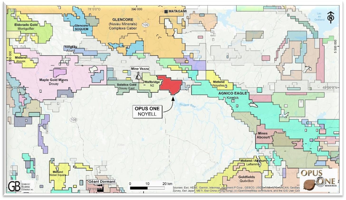 OPUS ONE'S NOYELL PROPERTY LOCATION MAPS