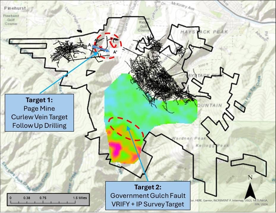 Page-Mine Curlew Vein and Government Gulch target