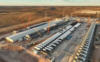 Galaxy's Helios Data Center campus under construction for Phase I, January 2026. (CNW Group/Galaxy Digital Inc.)