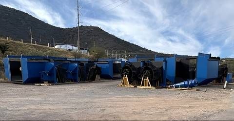 Figure 1: Sulphide flotation cells delivered to the La Parrilla Complex