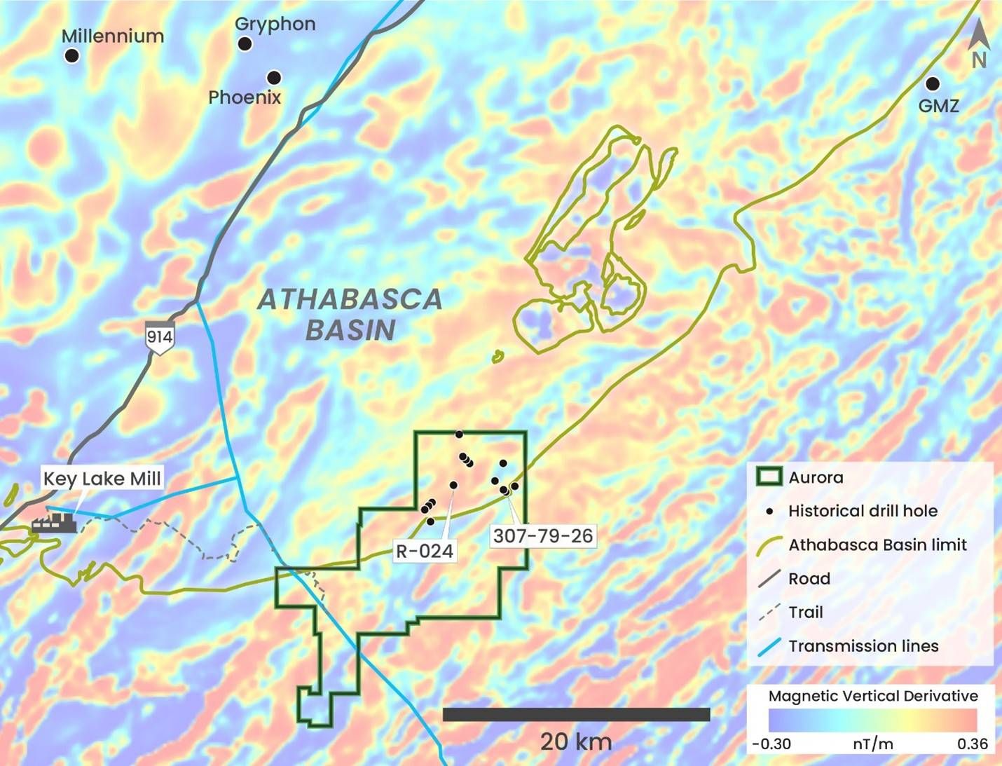 Location of the Aurora project.