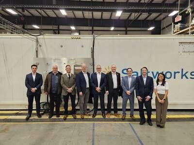 Saskatchewan Minister of Energy and Resources Visits Saltworks Technologies (CNW Group/EMP Metals Corp.)