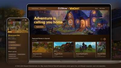 The Zillow for Warcraft experience brings Zillow's familiar home exploration into a fantasy setting. The microsite highlights a mix of player-favorite housing creations and early looks at Blizzard-built homes inspired by iconic Warcraft styles, such as Stormwind townhouses and Horde-influenced bungalows.