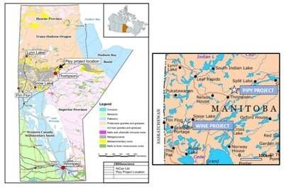 Figure 5: NiCAN's Project Locations in Manitoba, Canada (CNW Group/Nican Ltd.)