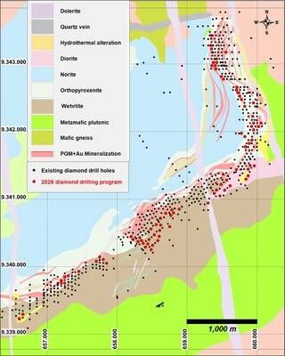 Figure 1: Planned 2026 Luanga Diamond Drilling Program. (CNW Group/Bravo Mining Corp.) Figure 1: Planned 2026 Luanga Diamond Drilling Program. (CNW Group/Bravo Mining Corp.)