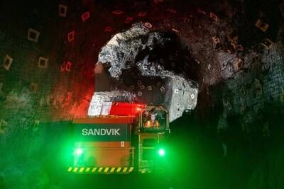 BEV Truck Loading on 150m Level (CNW Group/Foran Mining Corporation) BEV Truck Loading on 150m Level (CNW Group/Foran Mining Corporation)