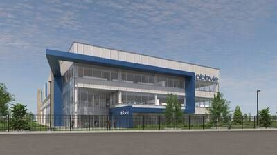 Rendering of one of two new active pharmaceutical ingredient facilities planned at AbbVie's North Chicago campus