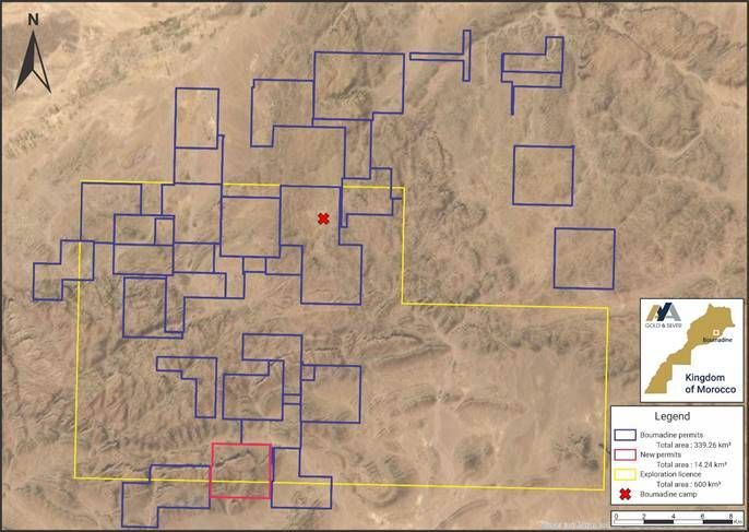 Figure 2: Boumadine Property Surface Plan with New Permit