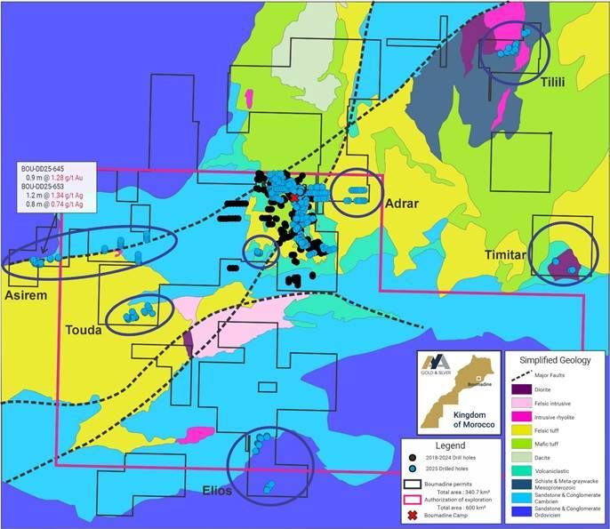 Figure 6 – Regional Geology with Asirem results