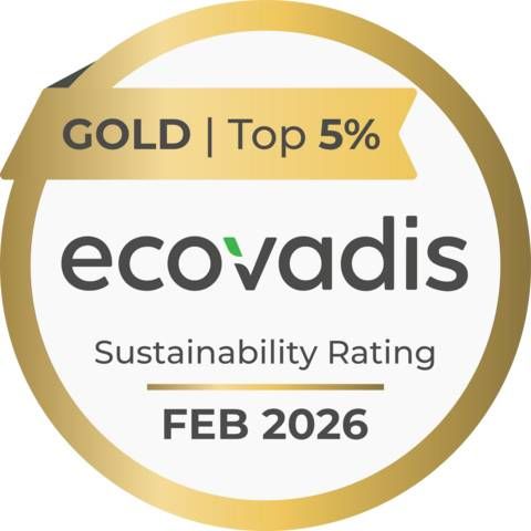 Stratasys achieved the Gold Medal Sustainability Rating with EcoVadis, putting it in the top 5% of organizations that are evaluated globally.