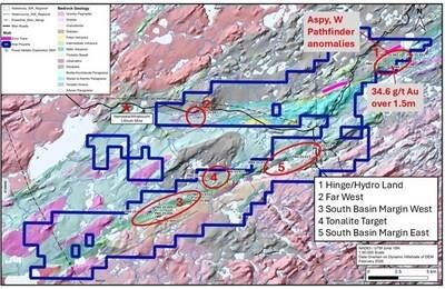 Figure 4 – Location of PMX exploration holes with areas of interest tested in the summer-fall of 2025. (CNW Group/Power Metallic Mines Inc.) Figure 4 – Location of PMX exploration holes with areas of interest tested in the summer-fall of 2025. (CNW Group/Power Metallic Mines Inc.)