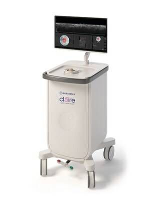 Perimeter's Claire™ uses optical coherence tomography and AI to help surgeons detect difficult-to-see cancer during breast conserving surgery (CNW Group/Perimeter Medical Imaging AI Inc.)