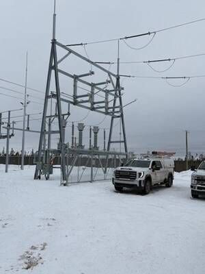 110 kV Energized Lines Landing on McIlvenna Bay's Substation (CNW Group/Foran Mining Corporation)